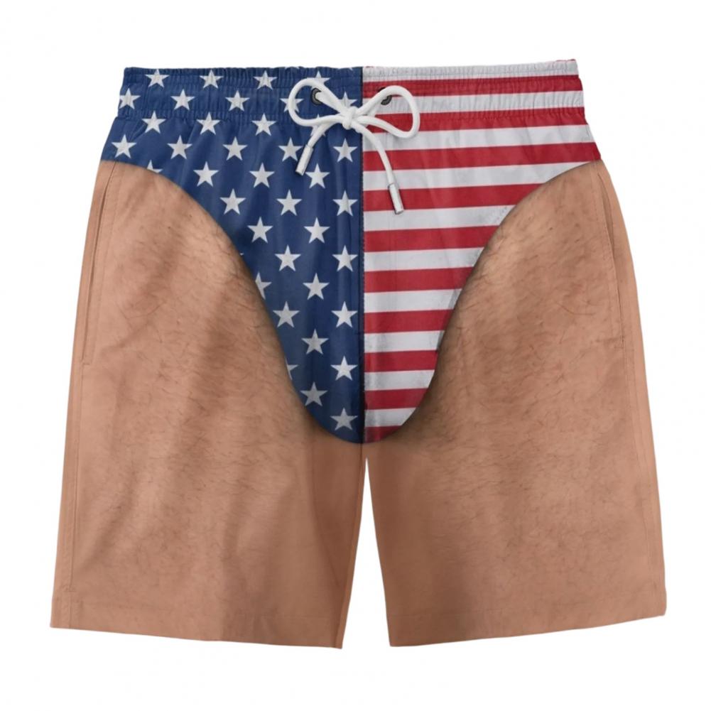 American Flag Print Beach Shor – Bamboo Fiber Trunk Bewertung und Preis