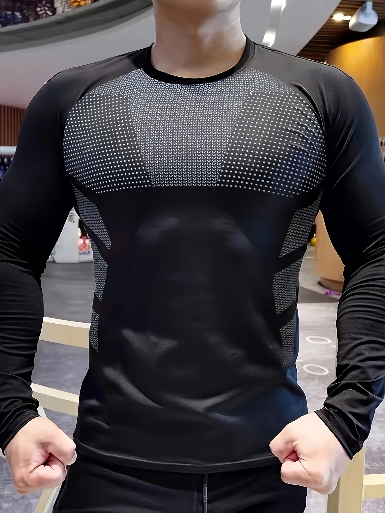 Men's autumn and winter thick  – T Shirt Tight Fit Bewertung und Preis