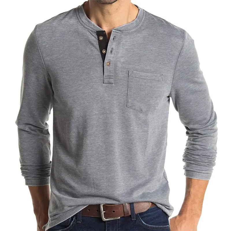 Men's Long Sleeve Henley Style – Undershirt Crew Neck Bewertung und Preis
