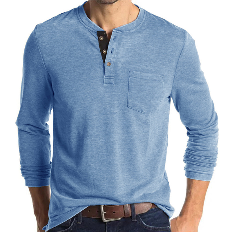 Men's Long Sleeve Henley Style – Undershirt Crew Neck Bewertung und Preis