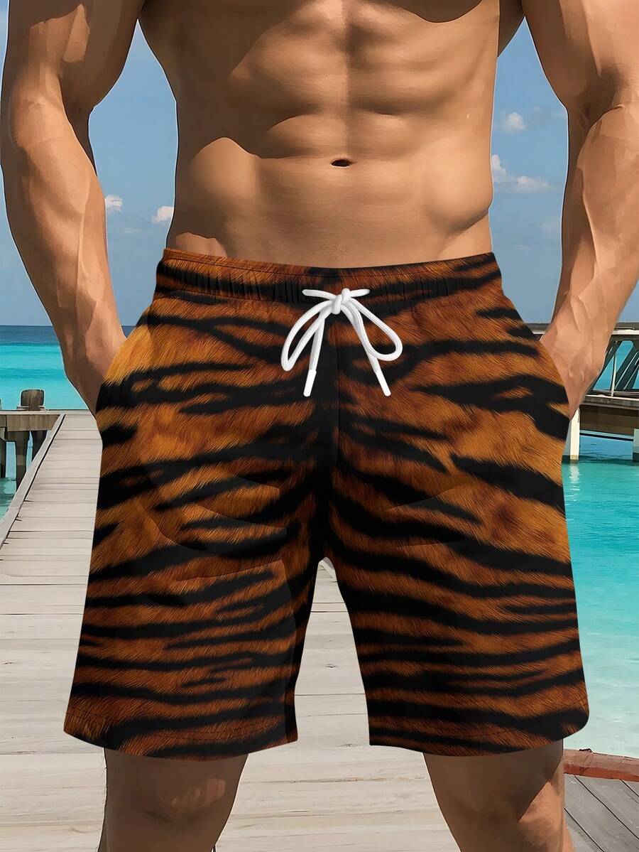 Mens Bold Tiger Stripe Swim Tr – Trunk Breathable Men Bewertung und Preis