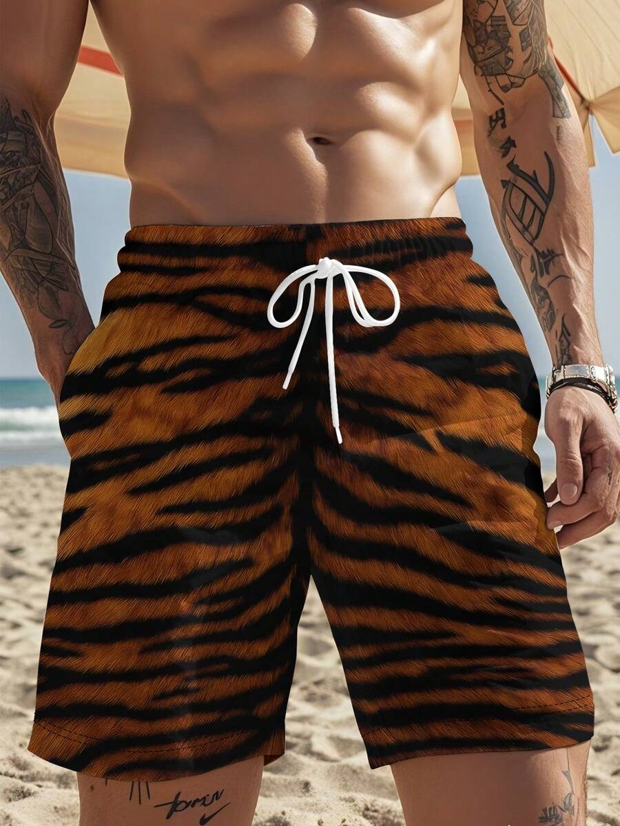 Mens Bold Tiger Stripe Swim Tr – Trunk Breathable Men Bewertung und Preis