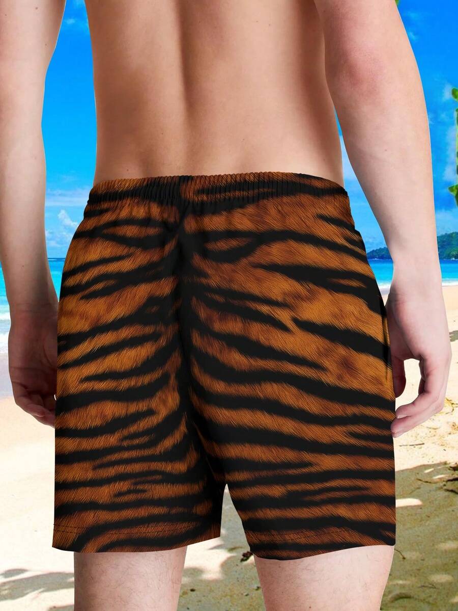 Mens Bold Tiger Stripe Swim Tr – Trunk Breathable Men Bewertung und Preis