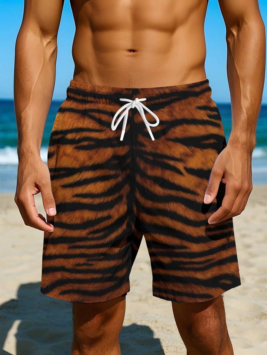 Mens Bold Tiger Stripe Swim Tr – Trunk Breathable Men Bewertung und Preis