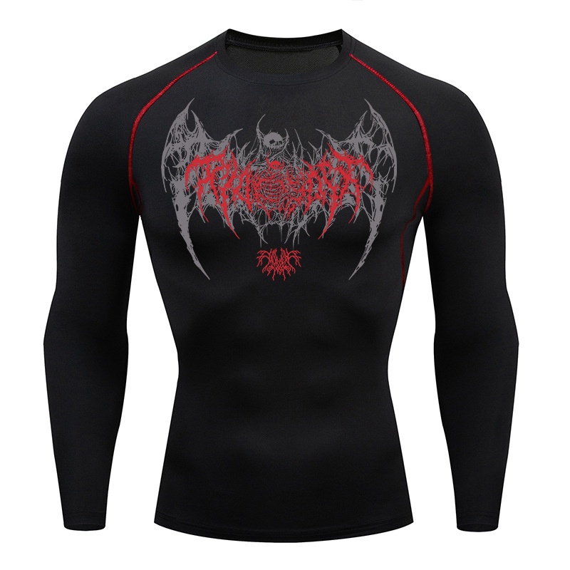 Skull Wings Print Long Sleeve  – Base Layer Top Bewertung und Preis