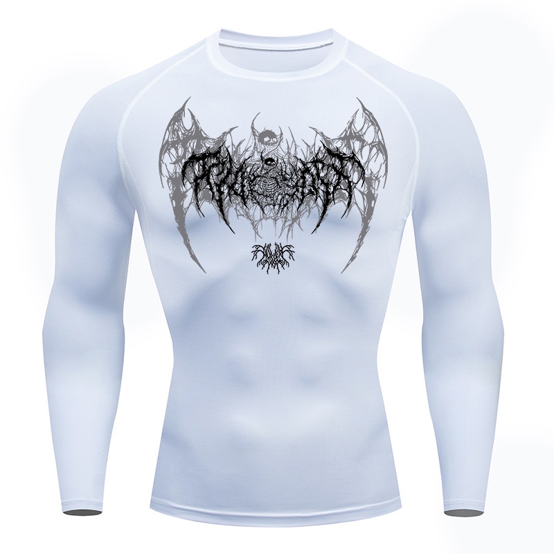 Skull Wings Print Long Sleeve  – Base Layer Top Bewertung und Preis