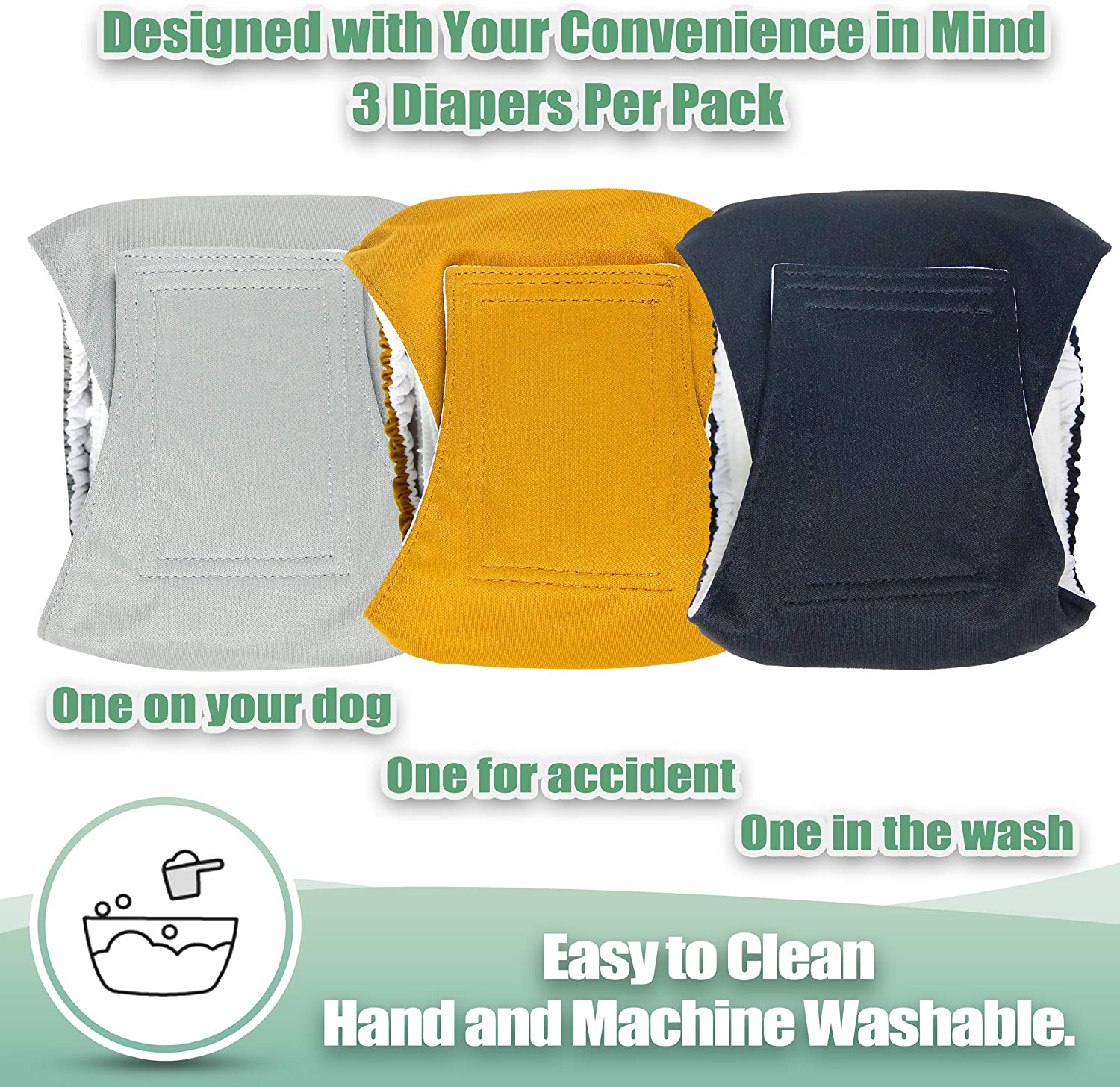 3 Pack Dog Belly Bands Washabl – Multi Pack Underwear Bewertung und Preis