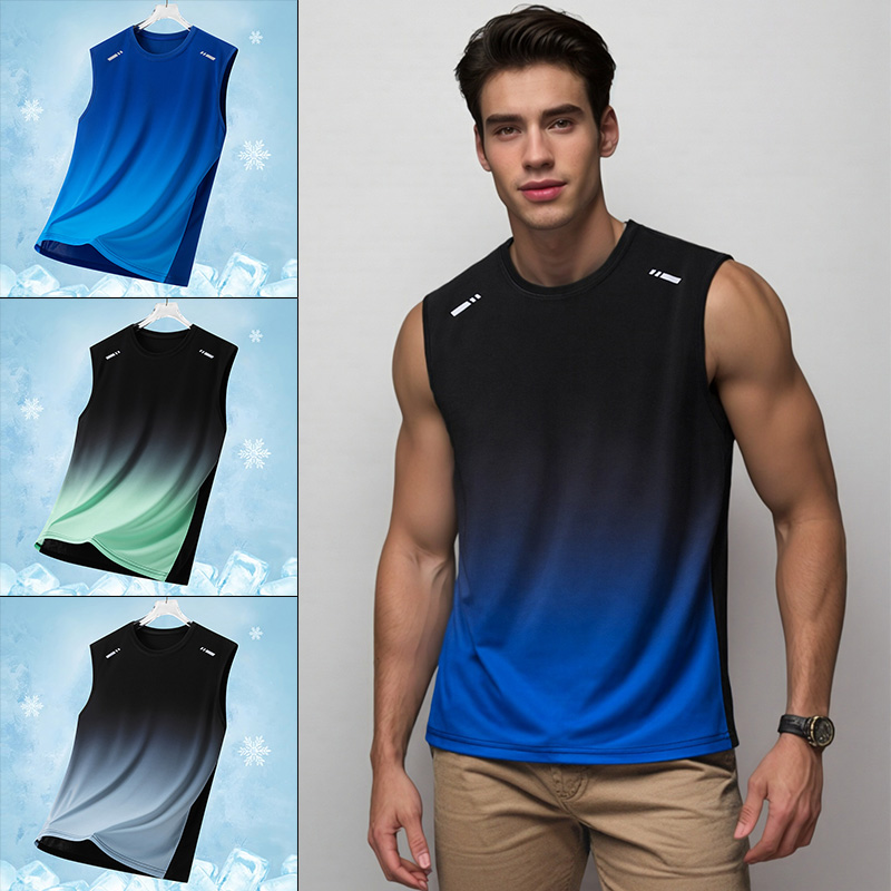 Men Gradient Sports Vest Light – Sleeveless Undershirt Bewertung und Preis