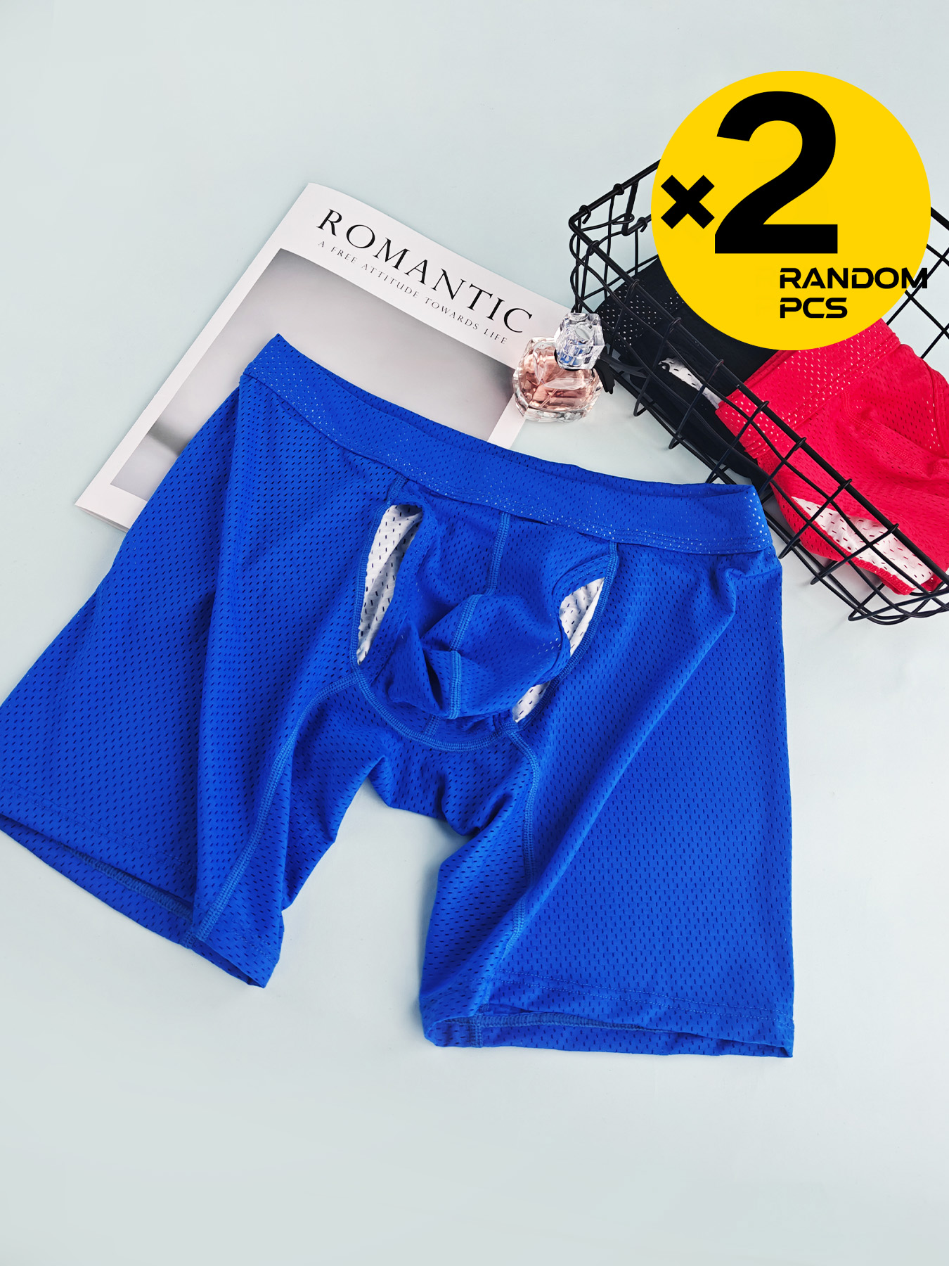 2Pcs Long Leg Men's Mesh Under – Mesh Sport Boxer Bewertung und Preis