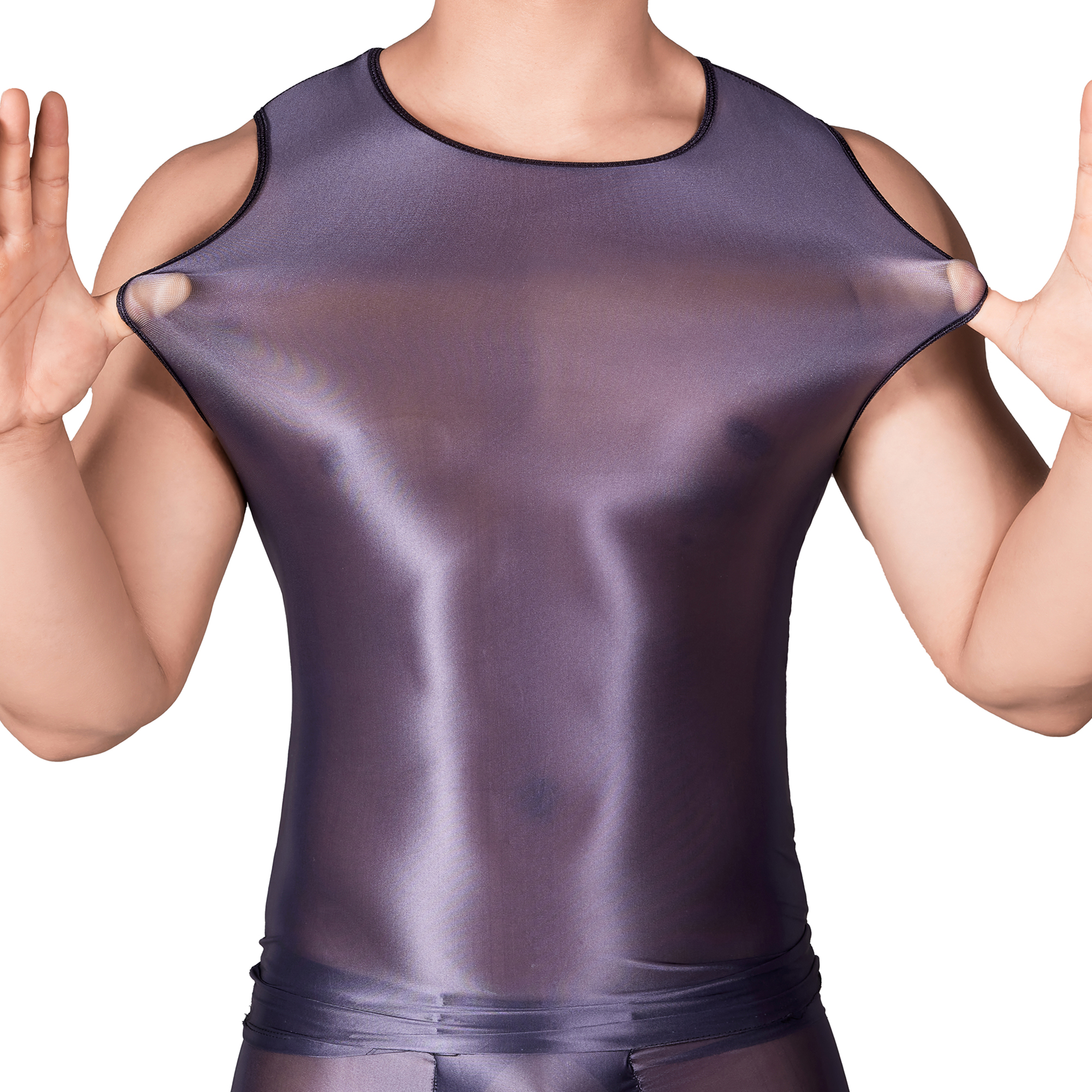 Solid Color Men's Slim Smooth  – Sleeveless Undershirt Bewertung und Preis