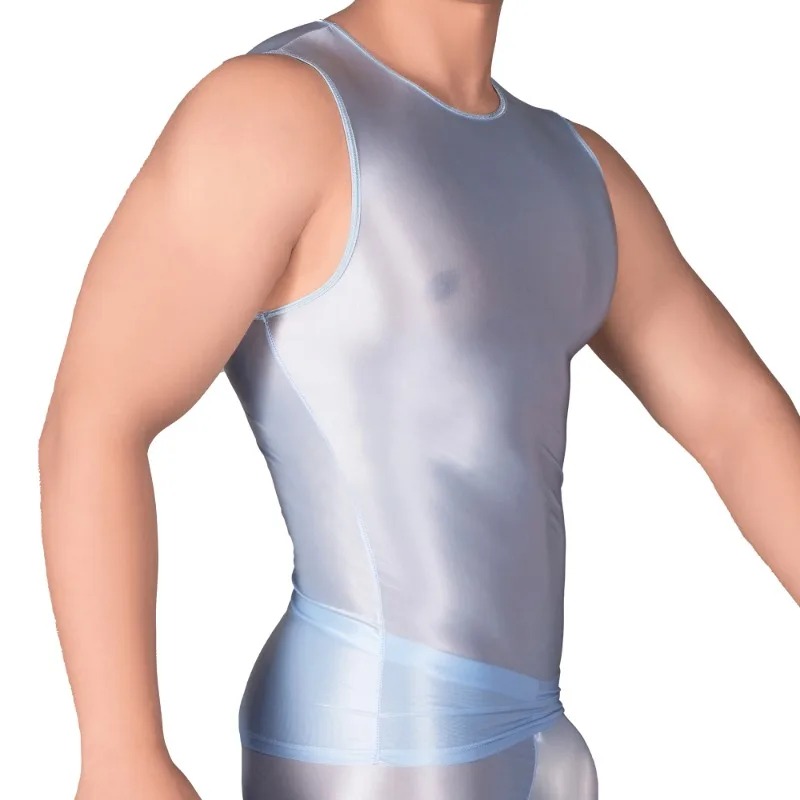 Solid Color Men's Slim Smooth  – Sleeveless Undershirt Bewertung und Preis