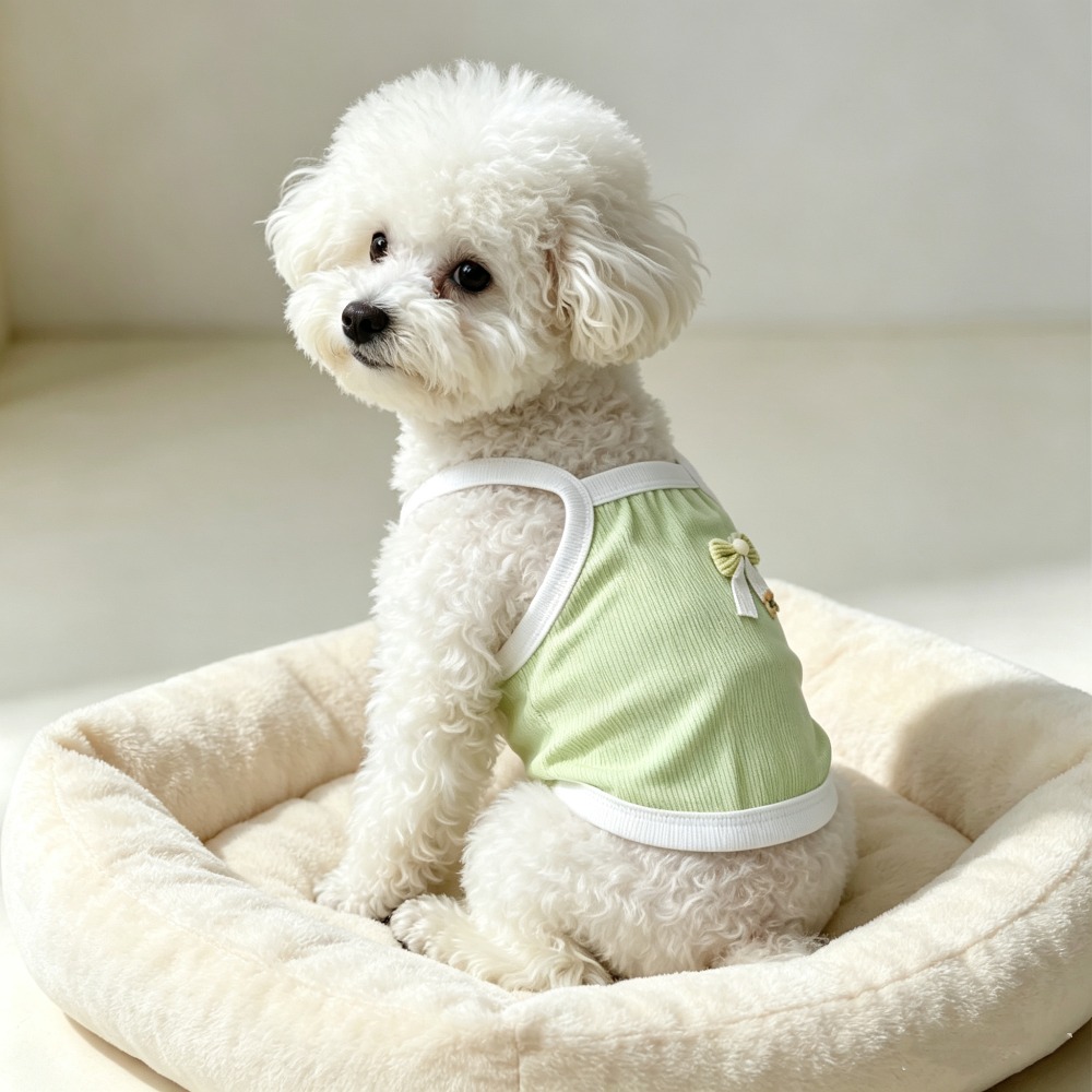 1pc Light Green Ribbed Pet Cam – Tank Top Ribbed Bewertung und Preis