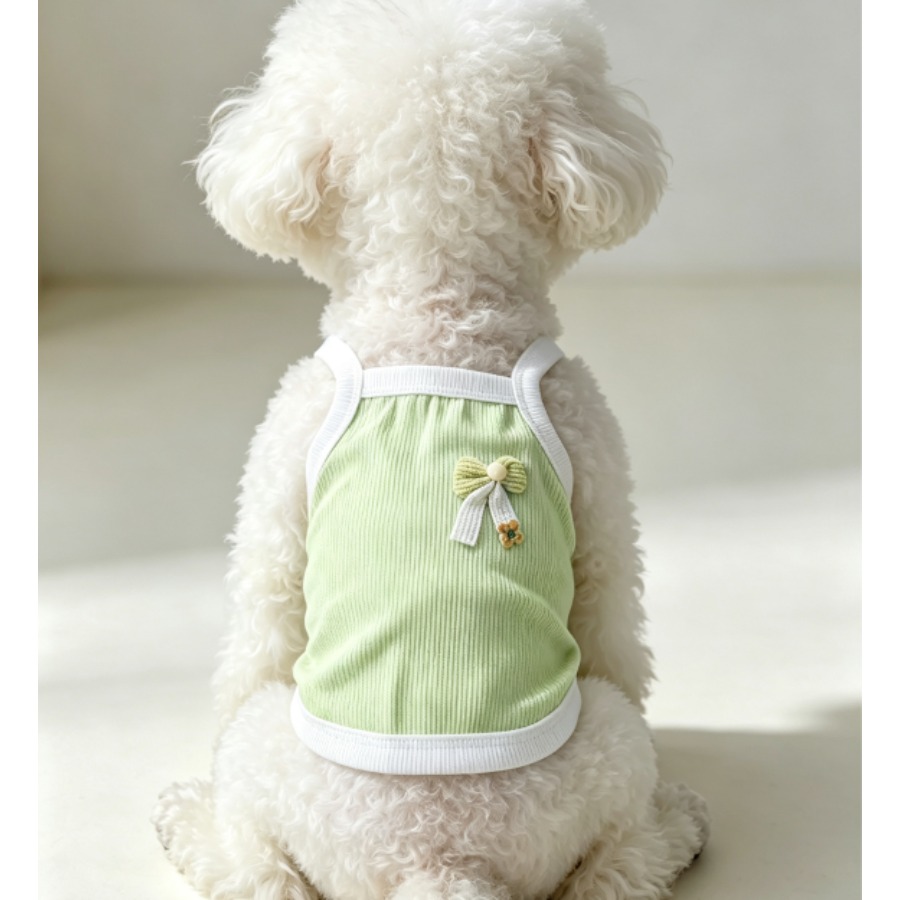 1pc Light Green Ribbed Pet Cam – Tank Top Ribbed Bewertung und Preis