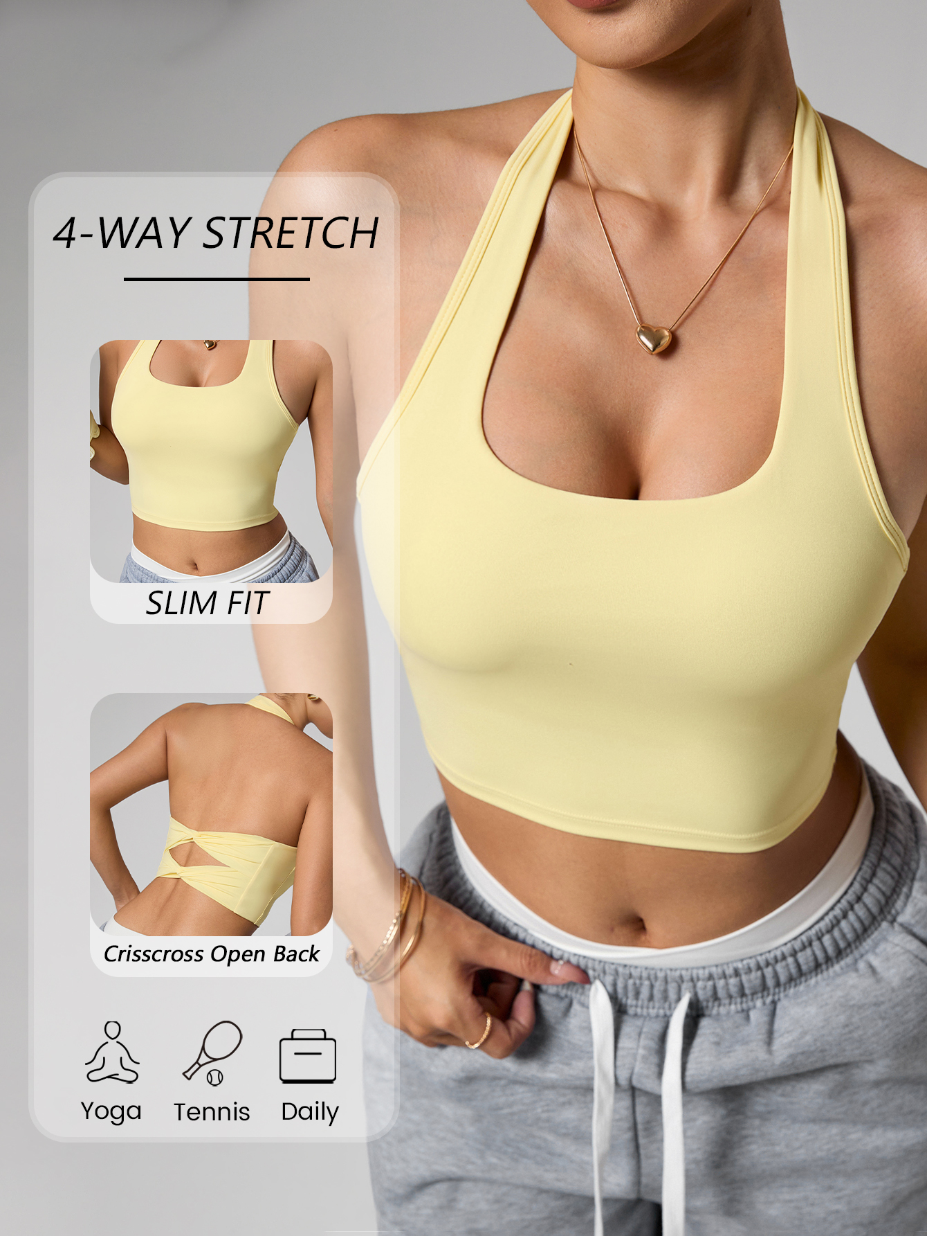 Women's Double Bowknot Halter  – Suspender Tank Top Bewertung und Preis