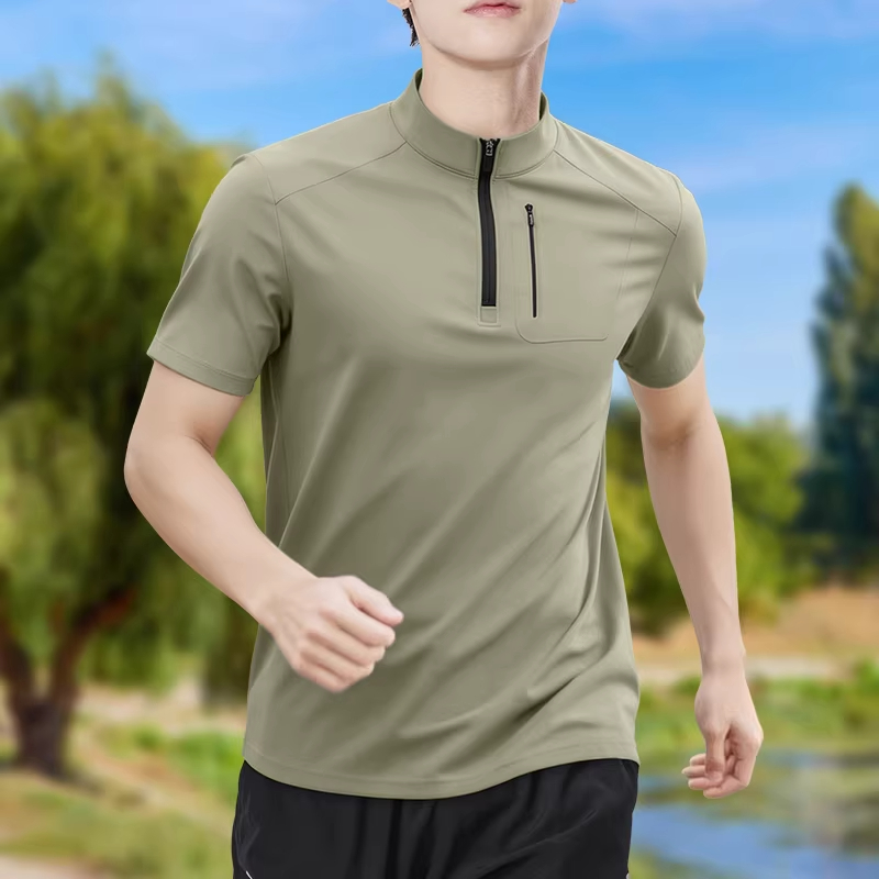 Men's Half-Zip High-Stretch Qu – T Shirt Tight Fit Bewertung und Preis