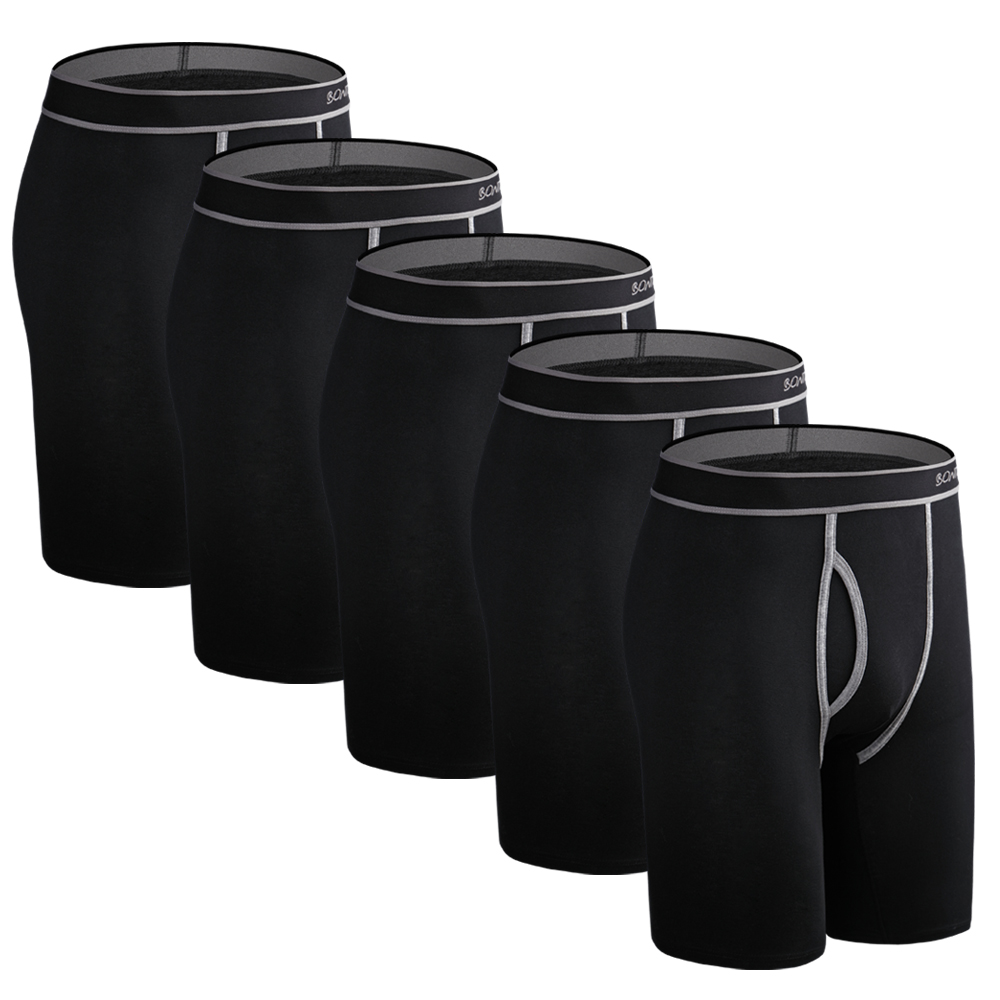 5pcs Long Boxer Mens Boxer Sho – Boxer Brief Pack Cotton Bewertung und Preis