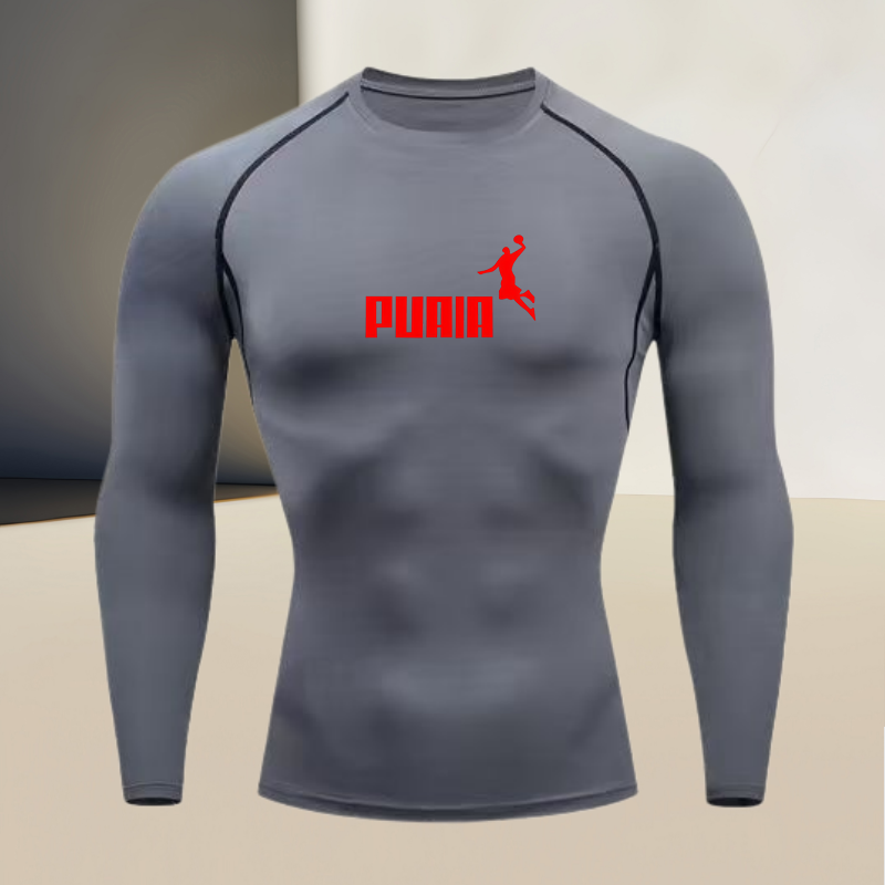 Men's long sleeved round neck  – T Shirt Tight Fit Bewertung und Preis