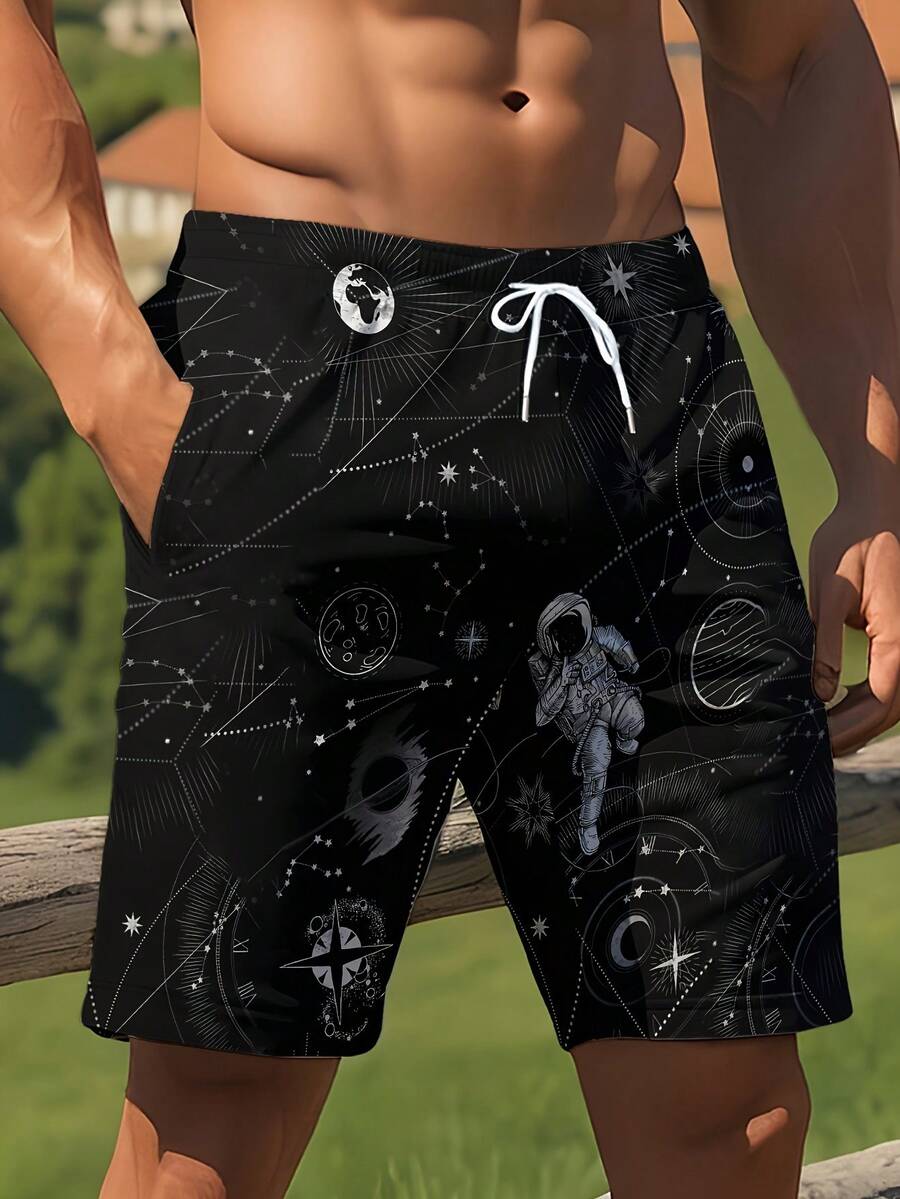 Mens 3D Space Astronaut Print  – Trunk Breathable Men Bewertung und Preis