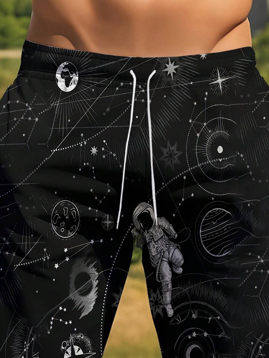 Mens 3D Space Astronaut Print  – Trunk Breathable Men Bewertung und Preis