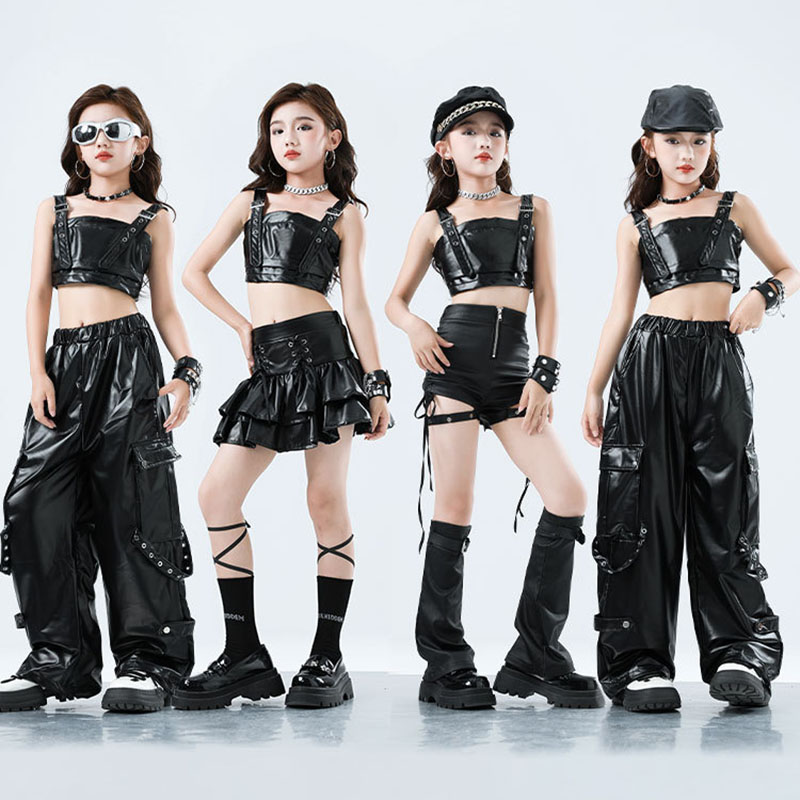 Kid Kpop Hip Hop Clothing Blac – Suspender Tank Top Bewertung und Preis
