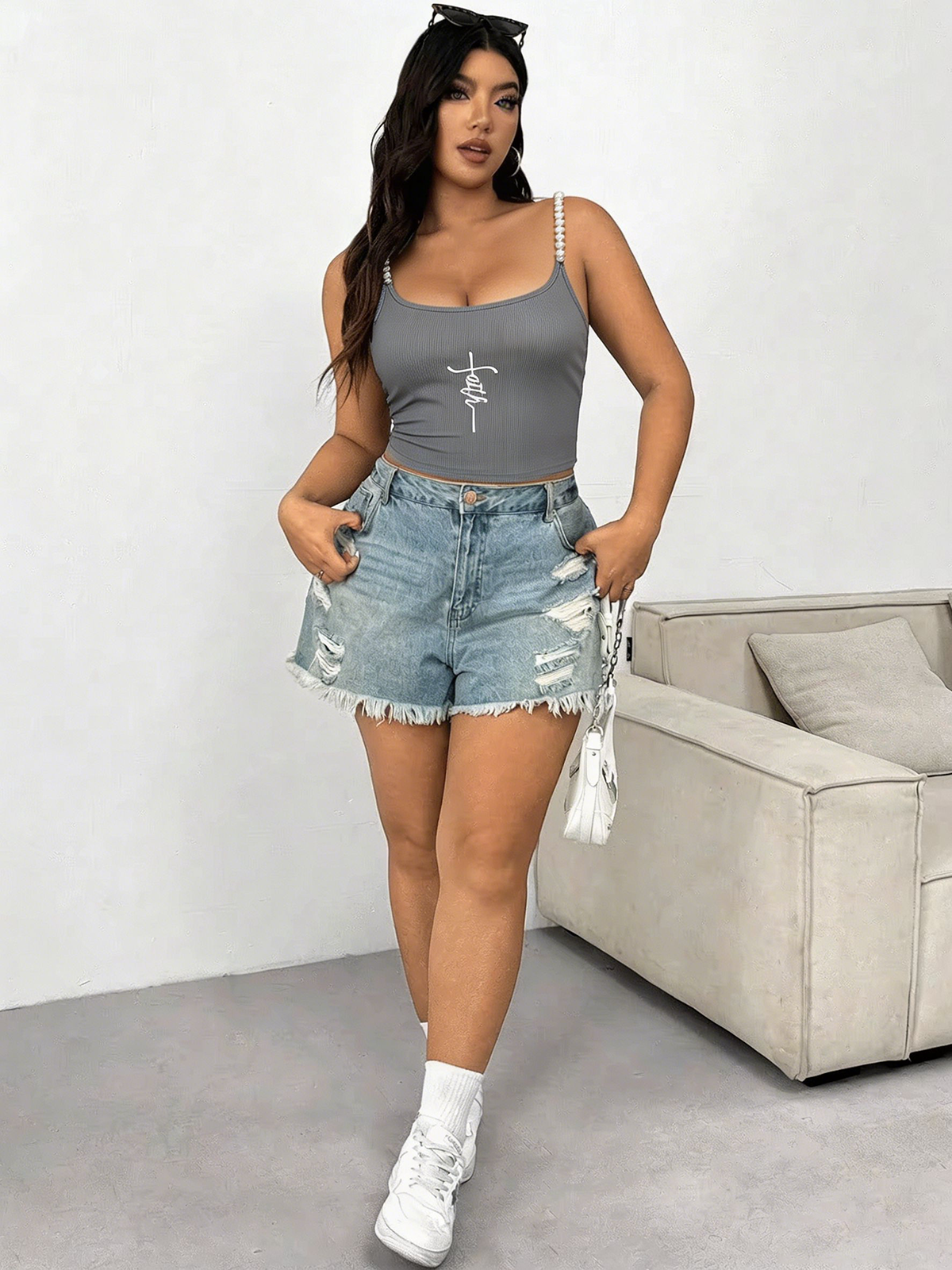 Plus Size Square Neck Pearl St – Tank Top Ribbed Bewertung und Preis