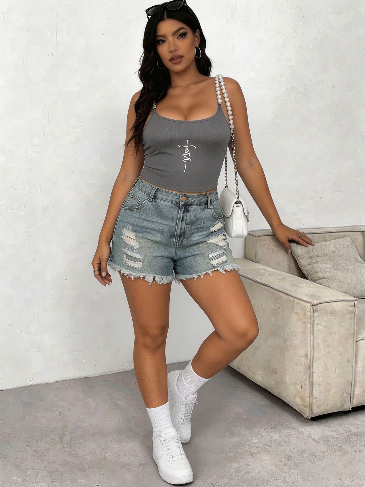 Plus Size Square Neck Pearl St – Tank Top Ribbed Bewertung und Preis