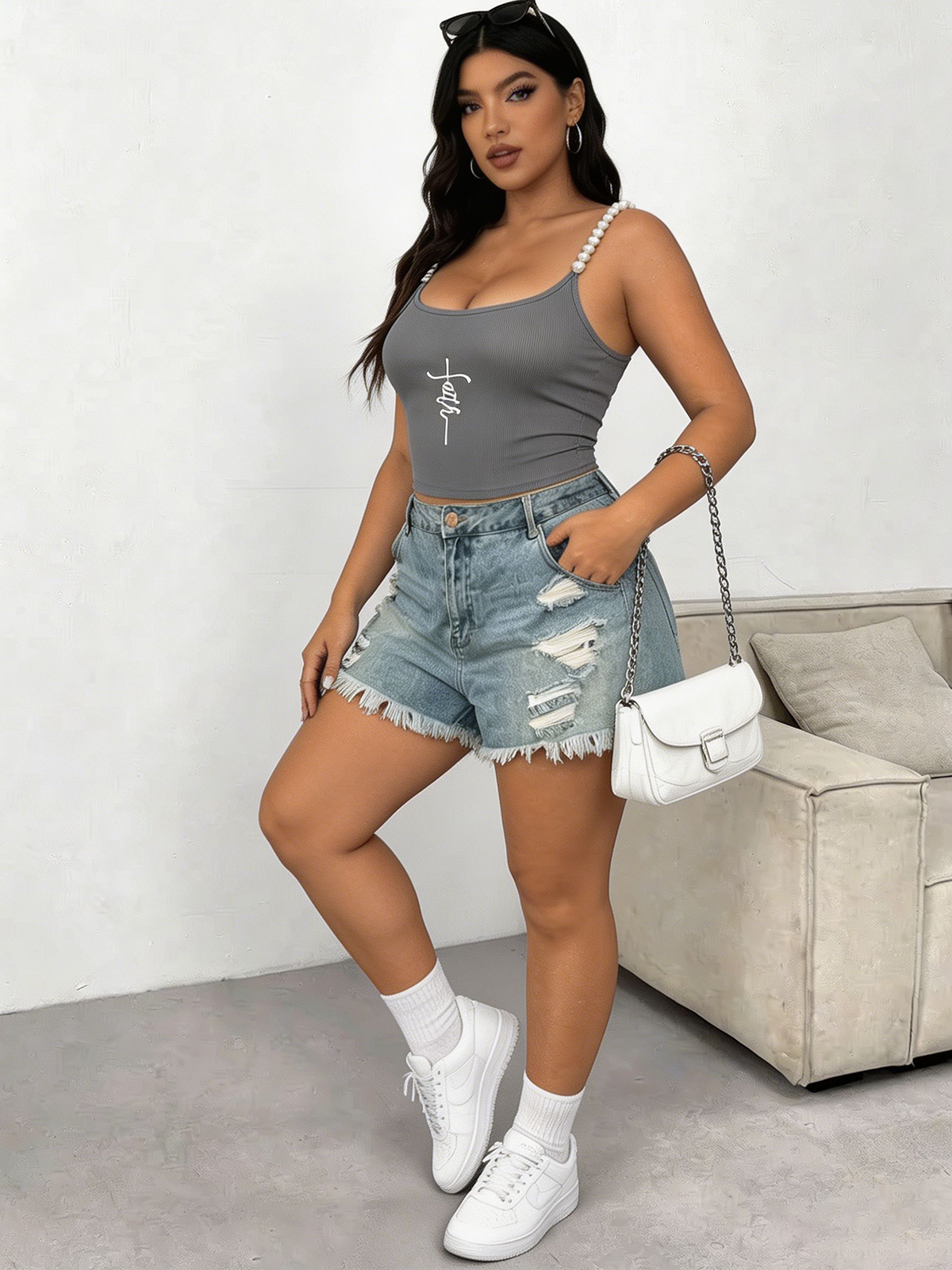 Plus Size Square Neck Pearl St – Tank Top Ribbed Bewertung und Preis